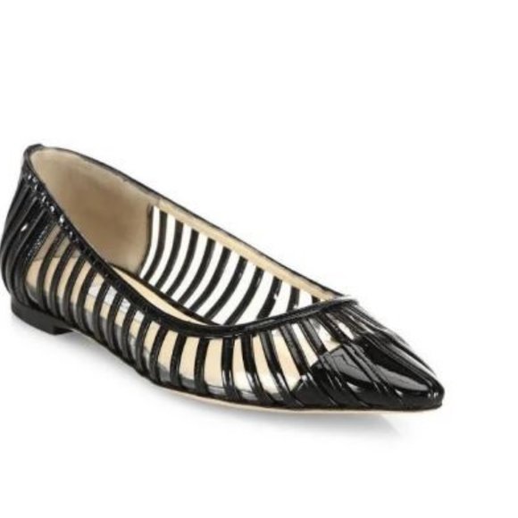 JIMMY CHOO ROMY PATENT LEATHER FLATS! - Picture 1 of 16